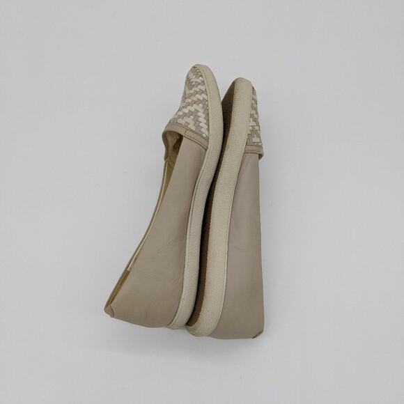 Aerin Daniela Woven Toe Tan Slip On Flats Size 8 - Picture 4 of 9